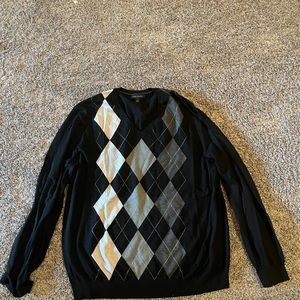 Mens, black white and grey v neck, xl